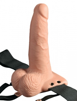 Vibračný dutý penis s postrojom a ovládačom
