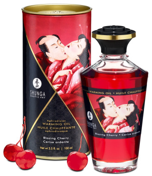 Shunga Aphrodisiac Warming Oil Blazing Cherry