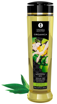 Masážny olej Shunga Organica Erotic Green Tea