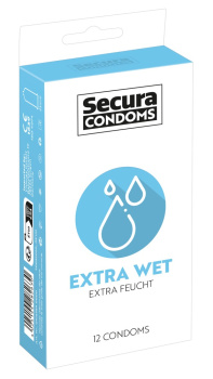 Kondómy Secura Extra Wet 12 ks
