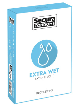 Kondómy Secura Extra Wet 48 ks