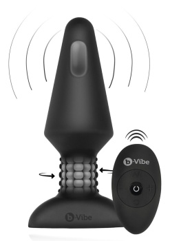 b-Vibe Rimming XL vibračný kolík s rotáciou