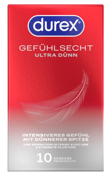 Durex Gefühlsecht Ultra Dünn kondómy 10 ks
