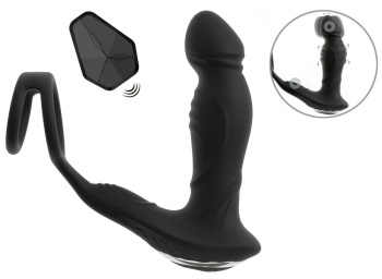 Pohyblivý vibrátor na prostatu s krúžkom